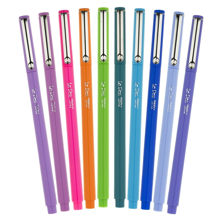 Marvy Uchida Le Pens Multicolor Set, 0.3mm Fine Point Pens