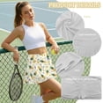 thumbnail image 6 of Xoenoiee Tropical Pineapple Flower Print High Waisted Tennis Skirt for Women Pleated Skorts Skirts with Pockets Casual Golf Skorts for Athletic Running, L, 6 of 6