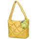 thumbnail image 1 of Bolso de hombro acolchado para mujer bolso de mano hinchado de gran capacidad bolso de compras con colgante, 1 of 9