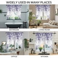 thumbnail image 3 of Purple Eucalyptus Leaves Swag Curtains for Kitchen/Bedroom/Living Room, Spring Summer Botanical Scalloped Curtains 63 Inch Long, Rod Pocket Window Swag Topper Curtains Valances 2 Panels Set 36"x63", 3 of 8
