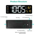 thumbnail image 5 of Digital Alarm Clock, iMounTEK 15.7in Large Digital Display LED Clock with Remote Control, 12/24Hr Desk/Wall Alarm Clocks, 5 of 6