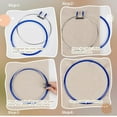 thumbnail image 4 of 8.9x8.5x0.9 Inch Metal Green and Blue Embroidery Hoop with Embroidery Accessories Large Metal Spring Tension Embroidery Hoop Cross Stitch Hoop Embroidery Frame for Embroidery and Cross Stitch, 4 of 5