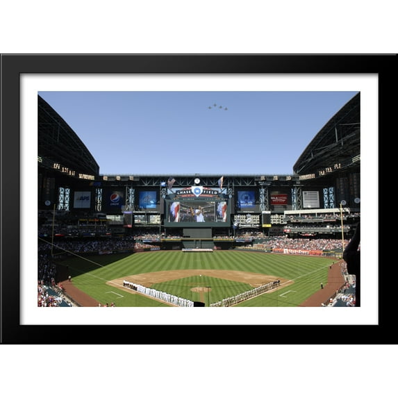 Chase Field 40x28 Large Black Wood Framed Print Art - Home of the Arizona Diamondbacks
