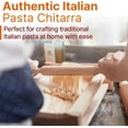 thumbnail image 3 of Chitarra Pasta Maker with Rolling Pin by Verve CULTURE, Traditional Italian Pasta Maker Machine with Pasta Roller, Noodle Maker, 14” X 8” X 3” Board, 9.5'' x 1”Rolling Pin, 3 of 7