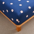thumbnail image 5 of Chezmoi Collection Kids/Teens Sports Fitted Sheet, Twin Size 2-Pack – 2 Fitted Sheets + 2 Pillowcases (No Flat Sheet) - Soft Microfiber Fitted Sheet Set – Navy White Red Baseball Print, 5 of 9