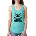 thumbnail image 1 of Wild Bobby, Family Tradition Buck Hunting, Hunting, Women Racerback Tank Top, Tahiti Blue, Large, 1 of 4