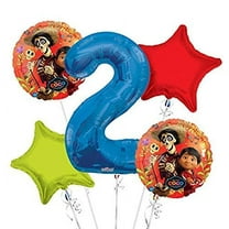 Coco Party Supplies Hector Balloon Bouquet 2nd Birthday 5 pcs - Party Supplies