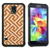 Maximum Protection Cell Phone Case / Cell Phone Cover with Cushioned Corners for Samsung Galaxy S5 - Orange Maze