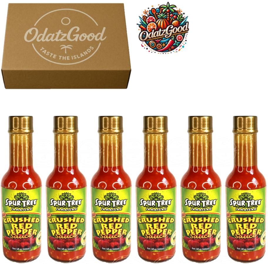 Spur Tree Crushed Red Pepper 5oz (148ml) 6-Pack – Product of Jamaica – Curated & Packaged by ODatzGood