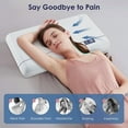 thumbnail image 4 of MOONORAH Cooling Memory Foam Bed Pillow for Neck Pain Relief, Two-Sided Cooling Pillow for Back, Stomach and Side Sleepers, Two Firmness, Hotel Quality Bed Pillows, Queen Size, 28" x 16", 4 of 8