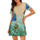 thumbnail image 1 of Easygdp Colorful Plants And Insects Camisón de manga corta para mujer, informal, estampado, 1 of 6