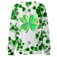 thumbnail image 4 of St.Patricks Day Sweatshirts for Women Long Sleeve Crewneck Pullover Funny Green Graphic Printed Casual Loose Fit Tops (S, Green), 4 of 5