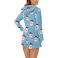 thumbnail image 6 of successthop Christmas Romper Adult Women Santa Hooded with Cute Ear Fleece Sleepwear Fuzzy Shorts Warm Loungewear, 6 of 6