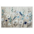 thumbnail image 4 of Stupell Industries Birds Floral Meadow Blue White Blossoms Paintings Unframed Art Print Wall Art, 19x13, by Nan, 4 of 5