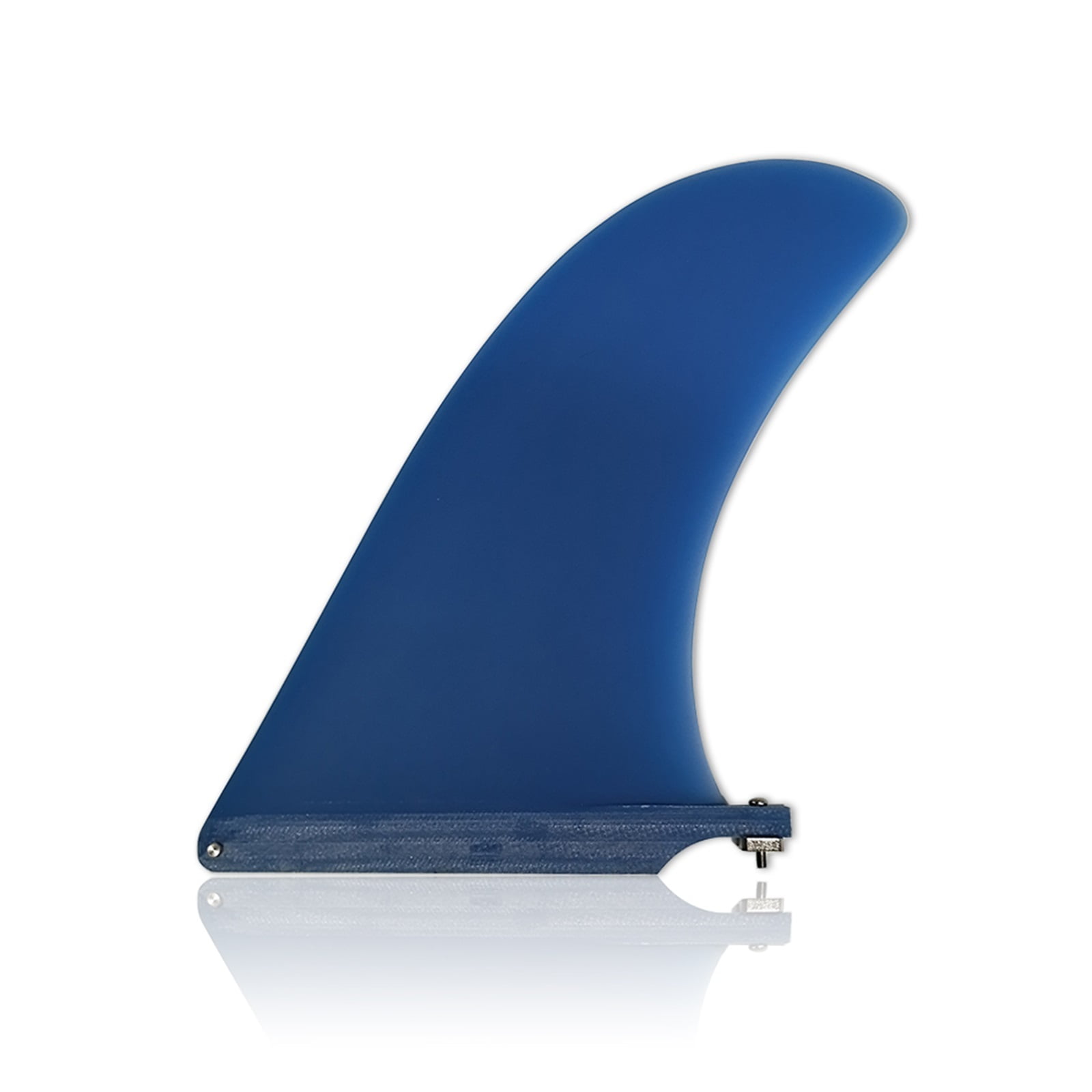 Surf Longboard Fins Fiberglass 9.5/10 Length Fin Blue/Red Color
