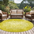 thumbnail image 4 of Round Rug 6Ft Washable Non-Slip, Boho Flowers Circle Area Rugs for Living Room Bedroom, Yellow Floral Vintage Bohemian Watercolor Indoor Floor Mats Carpet Runner for Home Decor Aesthetic, 4 of 8