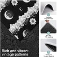 thumbnail image 3 of Black White Moon Flower Mountain Pattern Kitchen Rugs Sets Of 3,Kitchen Runner Rugs Non Skid Washable,Decorative Kitchen Floor Mats for Kitchen,Sink,Laundry,17"x30"+ 17"x47" + 17"x59", 3 of 6