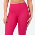 thumbnail image 4 of YITTY Active UltraLuxe High Waisted Leggings for Women, No Front Seam Tummy Control, Buttery Soft, Womens Yoga Pilates Gym, Raspberry Pink, 3X, 25", 4 of 6