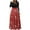 Red, variant on IROINNID Christmas Party Dresses for Women Long Sleeve Funny Christmas Print A-Line Flare Dress,Black