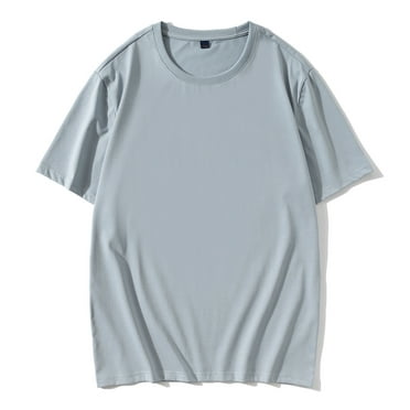 Ofreoo Summer Men's Round Neck T-shirt Mercerized Cotton Short Sleeve Savings up to 30% off