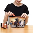 thumbnail image 6 of Customizable Leather Makeup Organizer Pouch for Women Travel Toiletry Storage with Zipper Closure Portable Cosmetic Bag, 6 of 6