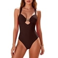 thumbnail image 2 of PNTUTB 2026 Women's Swimwear Solid-Color One-Piece Swimsuit with Star Accents Interconnected Cutout Straps Slimming and Body-Hugging Design, 2 of 6