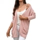 thumbnail image 2 of Suéter de Punto con Capucha y Mangas Largas Abiertas para Mujer 2025, Prenda Exterior Tipo Cárdigan Rosa M, 2 of 10