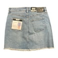 thumbnail image 2 of DKNY Jeans Women's 17" A-Line Frayed Raw Hem Denim Skirt (Lan/Laguna, 6), 2 of 2
