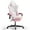 Pink, variant on Luxvie Velvet Fabric Gaming Chair With Footrest, Ergonomic Comfortable Video Gamer Chair For Adult, Reclining Office Computer Desk Game Chairs With Massage Lumbar Cushion and Headrest, Gray&Black