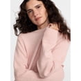 thumbnail image 4 of Scenario Women's and Women's Plus Cozy Crewneck Sweater with Long Sleeves, Sizes XS-4X, 4 of 5
