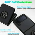 thumbnail image 6 of TJS for Samsung Galaxy Z Flip 4 5G Case, 360 Degrees Rotating Metal Ring Magnetic Support Kickstand Phone Cover for Galaxy Z Flip 4 (Red), 6 of 6