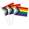 thumbnail image 2 of Rainbow Stick Flag Handheld Rainbow Flags On Sticks for Party, 2 of 8