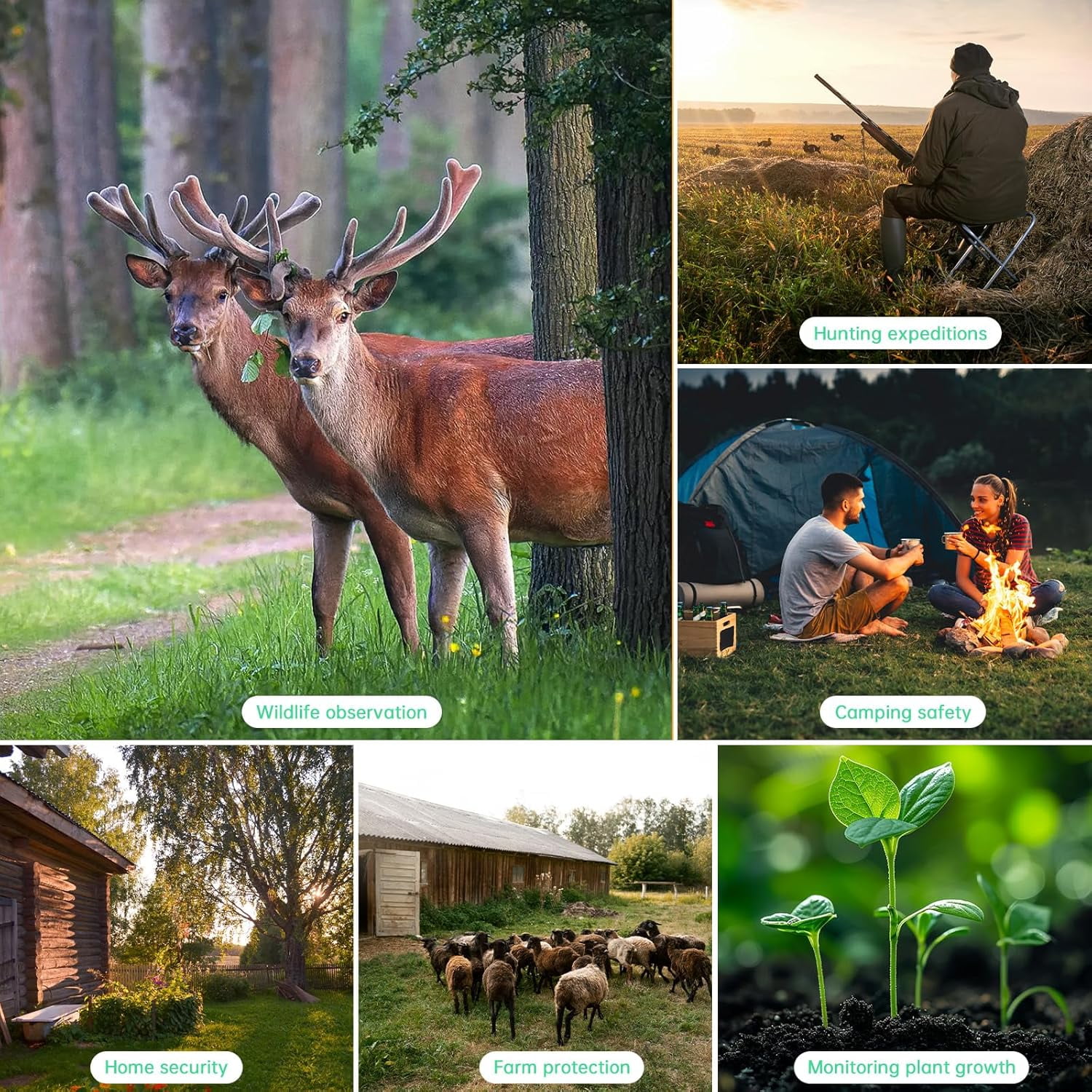 WiFi Trail Camera 4K 64MP Solar Game Camera with 5000mAh Battery, 64GB Memory Card, IP67 Waterproof Night Vision Trail Cam for Wildlife Monitoring with 2-Inch Screen