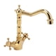 thumbnail image 3 of Grifo de fregadero de latón antiguo ANGGREK con 2 asas presión de agua estable dorado para uso comercial, 3 of 8