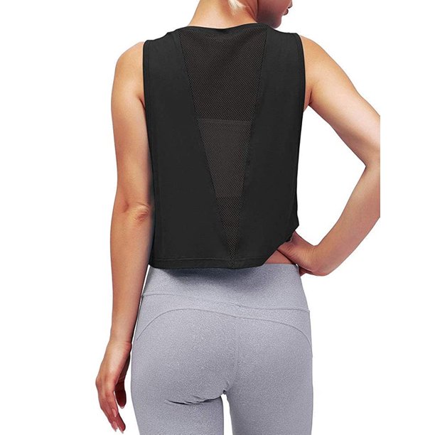cropped fitted workout tops