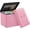 Pink, variant on Storage Ottoman Foot Rest Stool with Lock & Handles, Fireproof Folding Leather Footstool Bench with Storage Safe for Living Room Bedroom, Home Office, Dorm, 17x13x13in, Pink