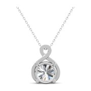 Cate & Chloe Alessandra 18k White Gold Plated Necklace with Simulated Diamond Crystals for Women