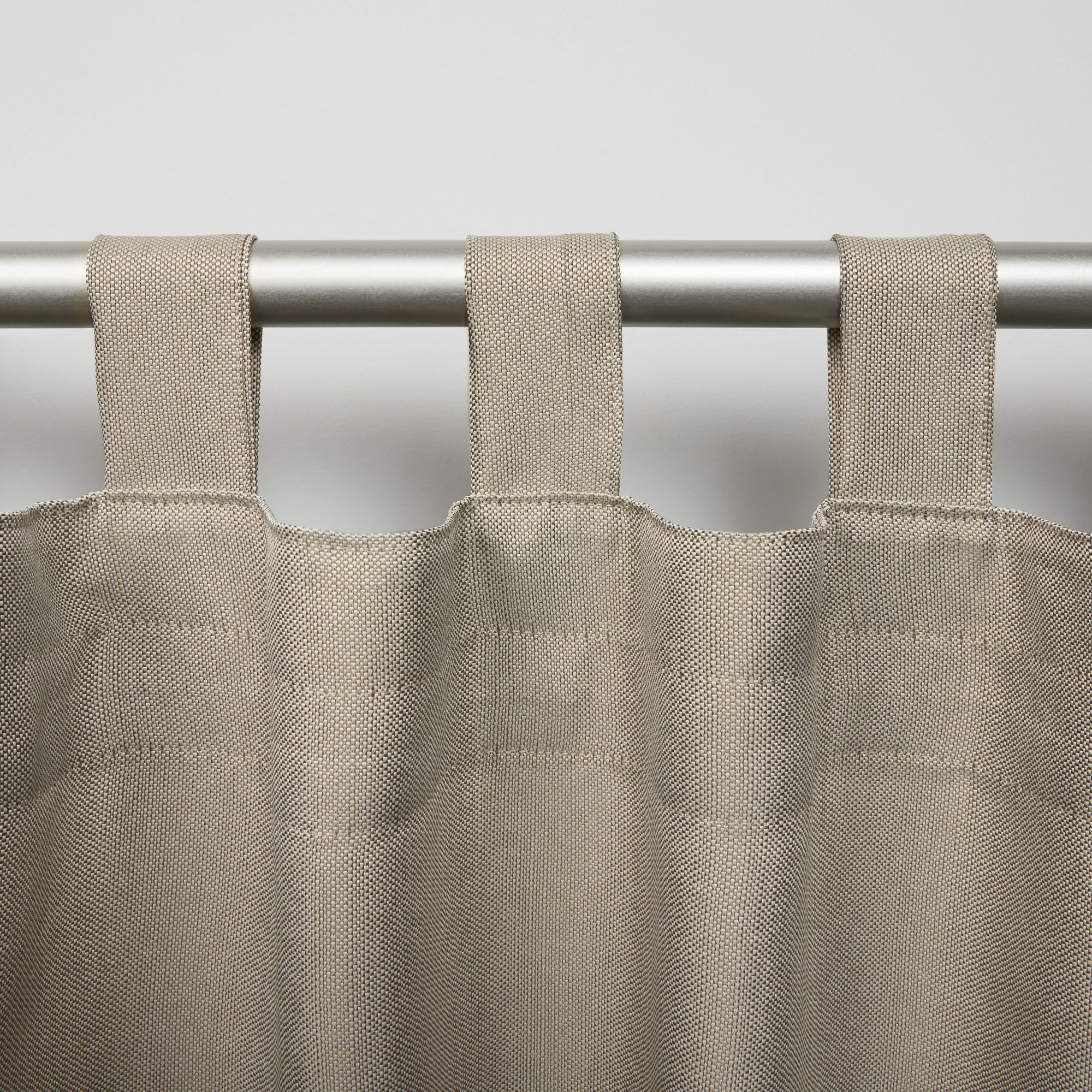 Exclusive Home Curtains Biscayne Indoor/Outdoor Two Tone Textured Tab Top Curtain Panels, 54"x96", Natural, Set of 2