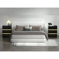 thumbnail image 7 of Ktaxon 3-Drawers Side Table LED with Charging Station, Remote RGB Floating Nightstand for Bedroom, 16.97'' x 15'' x 23.33'', Black, 7 of 7