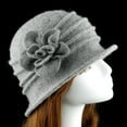 thumbnail image 5 of CoCopeaunt South Korea Version Wool Basin Hat Autumn Winter Cap Elegant Top Hat Wool Hat, 5 of 6