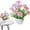 E, variant on Under $3 Artificial Potted Carnation Potted Carnation Set For Office Desk Greenery,Plastic (G) (1Pc)
