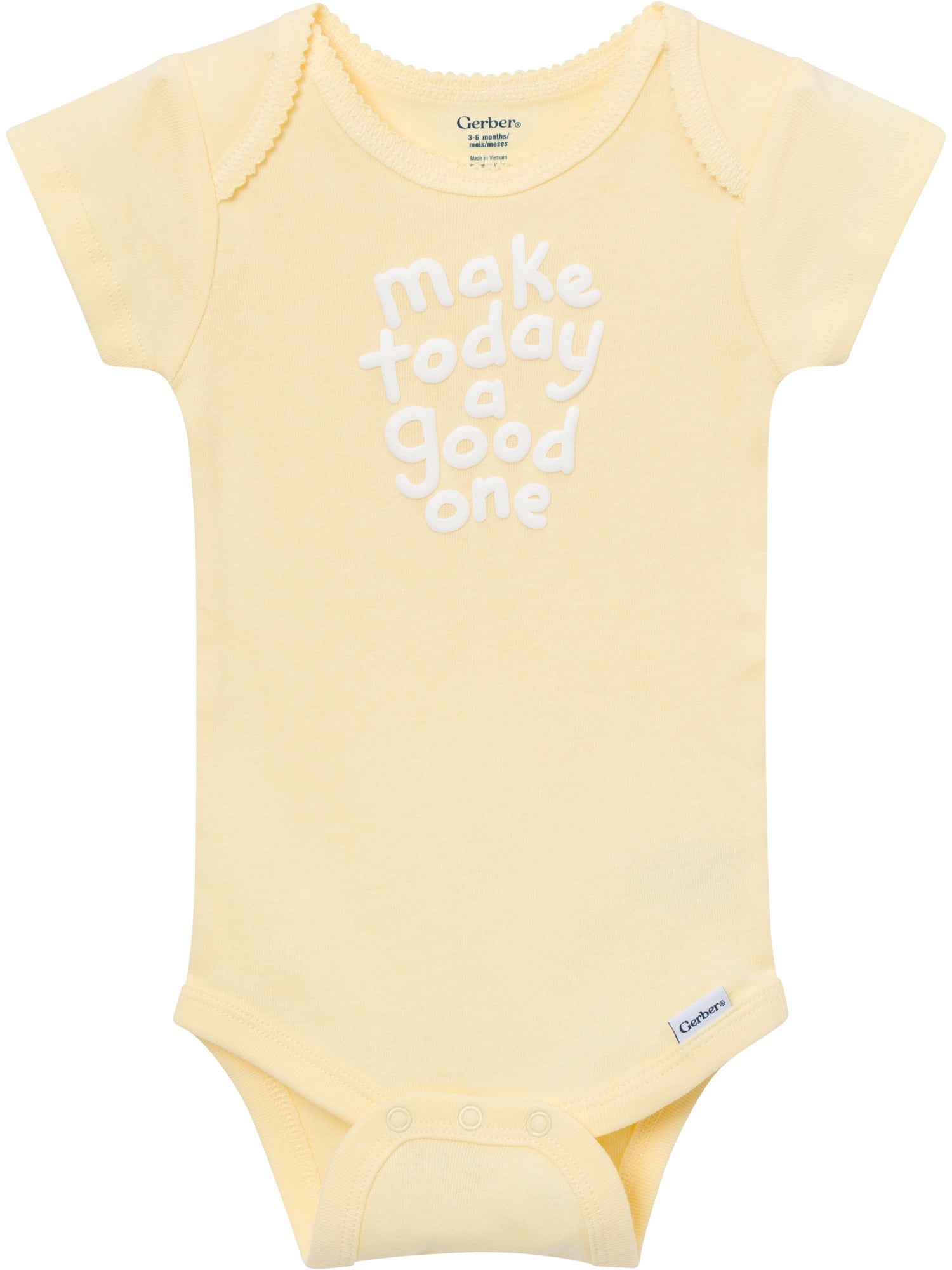 Gerber Baby Neutral Short Sleeve Onesies, 8-Pack, Sizes 0/3 Newborn - 12 Months