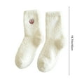 thumbnail image 3 of Cozy Valentine's Day Socks Plush Fuzzy Slipper Socks Red Heart Embroidery Soft Home Wear Valentine Gifts for Her​, 3 of 6
