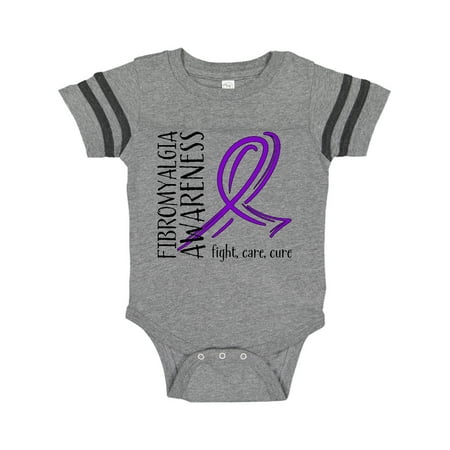 

Inktastic Fibromyalgia Awareness Fight Care Cure with Purple Ribbon Gift Baby Boy or Baby Girl Bodysuit