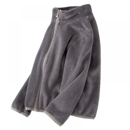 

Spring/Autumn Casual Boys Girls Turtleneck Coat Children Warm Double Coral Velvet Jacket