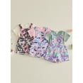 thumbnail image 3 of BemeyourBBs Toddler Baby Girls Summer Clothes Infant Girls 2 Piece Camouflage Outfits Short Sleeve Ribbed T Shirt Tops and Pockets Bib Overalls Camo Suspender Shorts Sets, 3 of 9