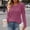 Hot Pink, variant on BRGZLK Puff Long Sleeve Shirts Women Lightweight Crew Neck Ribbed Knit Sweaters Solid Color Soft Cozy Warm Business Casual Base Layer Tops Light Blue XL
