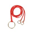 thumbnail image 1 of Cinturón delgado de cuerda de PU para mujeres con extremos de anillo redondo, autoajustable, banda de cintura, color rojo, 1 of 1