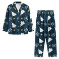 thumbnail image 3 of Yuyamidu 2 Pack Xmas Tree Button Down Pajama for Men Warm Sleepwear Pjs Nightwear Snowflake Pajamas Shirt and Pants Set with Pockets Christmas Daily Lounge Wear Size 3XL, 3 of 6