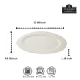 thumbnail image 3 of 10 Strawberry Street Whittier 22" x 15.125" Oval Platters, Set of 2, White, 3 of 5